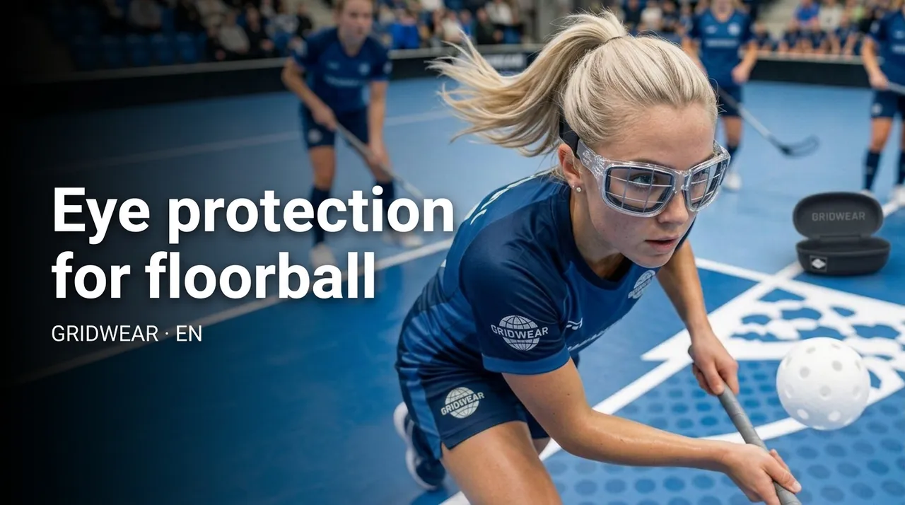 GRIDWEAR Schutzbrille im Floorball-Einsatz GRIDWEAR Schutzbrille im Floorball-Einsatz